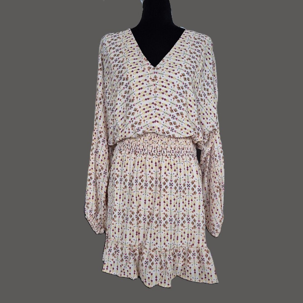 Heyson Tribal Print Boho Style Mini Dress, Size L, NWT